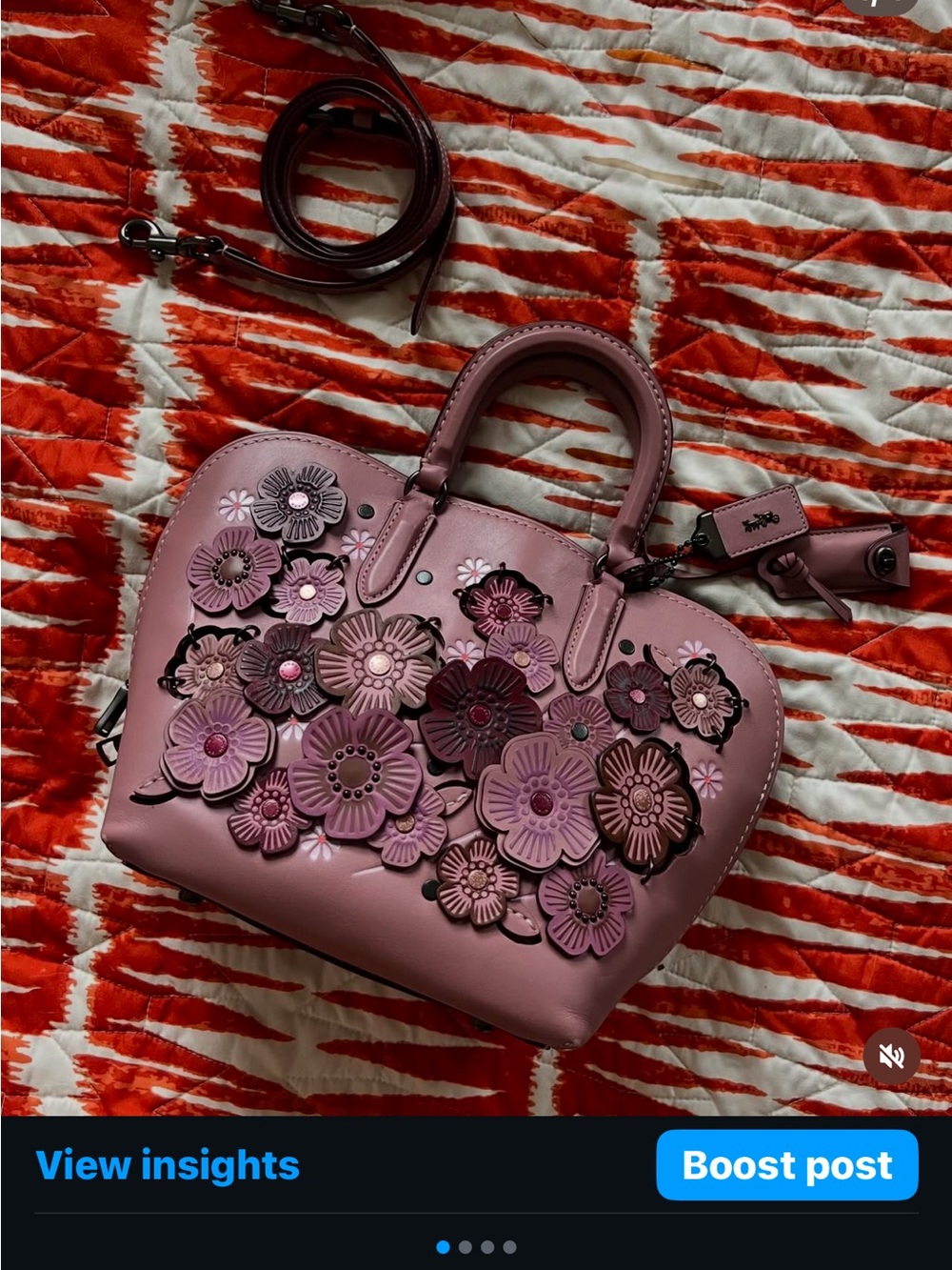COACH Dakotah Tea Rose Satchel 22 - Picture 2 of 7